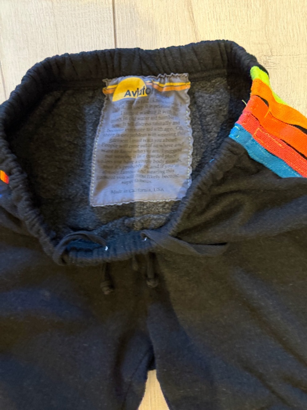 Aviator Nation Charcoal Hoodie with Orange Stripe Accent and matching pants - Picture 6 of 6